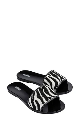 Melissa Slide Sandal Black/White at Nordstrom,