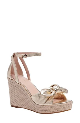 Kate Spade New York tianna espadrille wedge sandal Pale Gold Leather at Nordstrom,