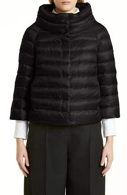 Herno Sofia Down Crop Puffer Jacket Black at Nordstrom, Us