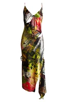 MONSE Mixed Print Silk Slipdress Multi at Nordstrom,