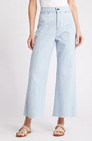 ASKK NY Brighton Raw Hem Wide Leg Jeans Bleach at Nordstrom,