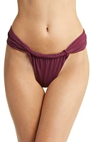 HOUSE OF CB Gathered Bikini Bottoms in Prune at Nordstrom, Size X-Small