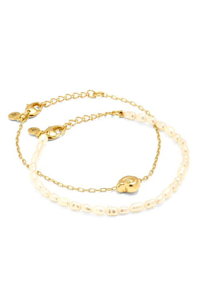 Madewell 2-Pack Nautical Bracelet Set in Vintage Gold at Nordstrom