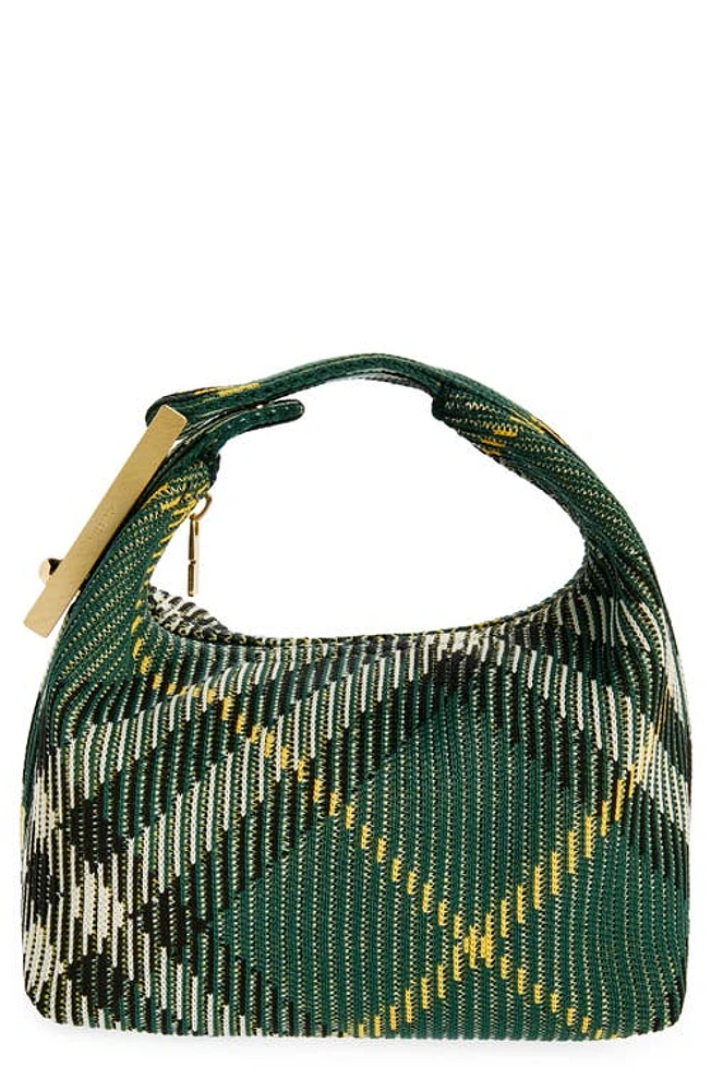 burberry Mini Check Hobo Bag in Ivy at Nordstrom