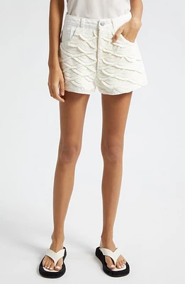 FARM Rio Crochet Detail Cotton Shorts White at Nordstrom,