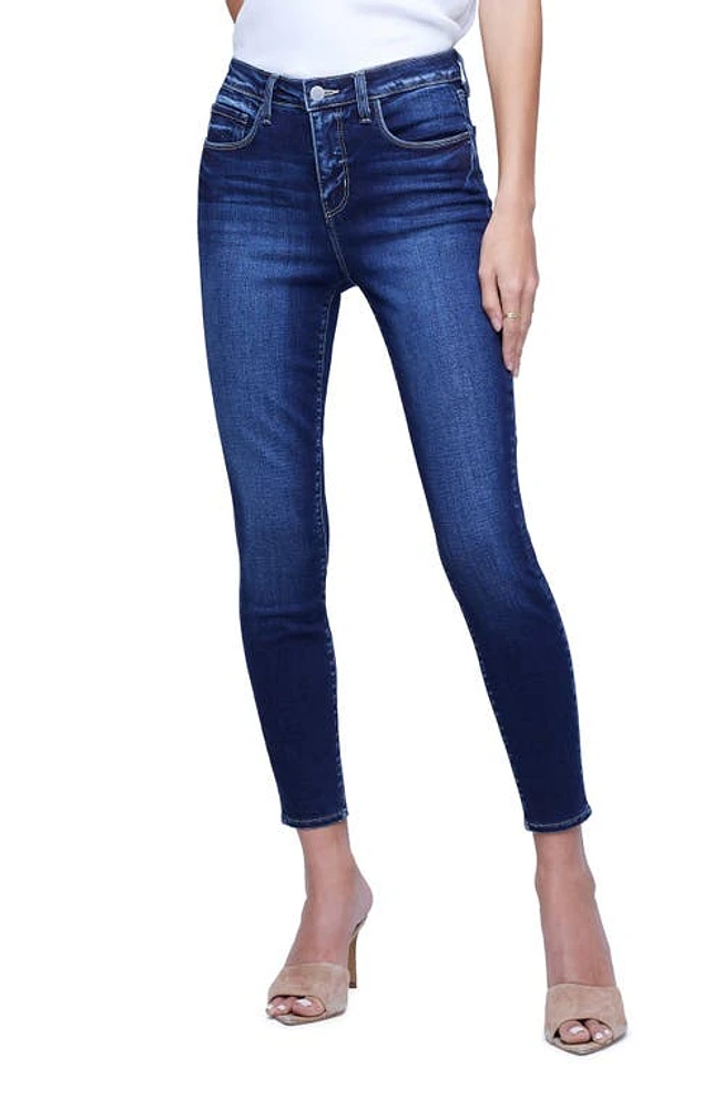 L'AGENCE Margot Crop Skinny Jeans Columbia at Nordstrom,