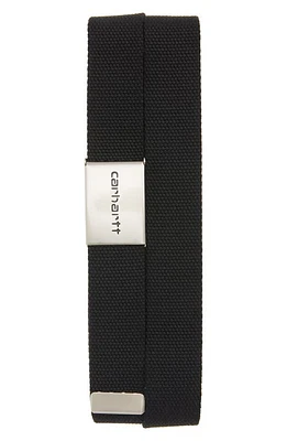 Carhartt Work In Progress Chrome Clip Belt in Black at Nordstrom