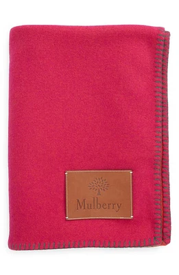 Mulberry Colorblock Wool Throw Blanket in Mulberry Pink/Coral at Nordstrom