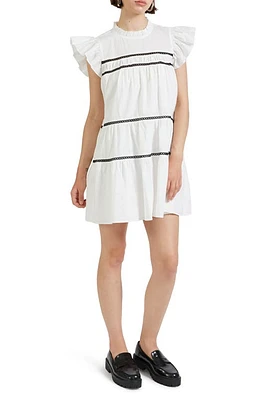 En Saison Tiered Cotton Babydoll Dress White at Nordstrom,