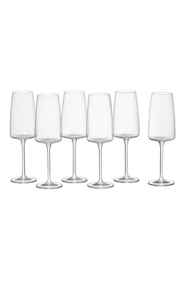 Zwiesel Glass Schott Zwiesel Sensa Set of 6 Champagne Flutes in Clear at Nordstrom