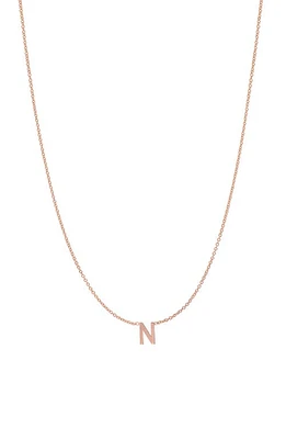 BYCHARI Initial Pendant Necklace in 14K Rose Gold-N at Nordstrom