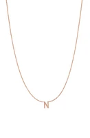 BYCHARI Initial Pendant Necklace in 14K Rose Gold-N at Nordstrom