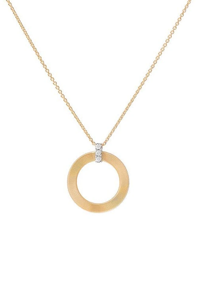 Marco Bicego Masai 18K Yellow Gold & Diamond Single Circle Short Pendant Necklace in Yellow Gold/diamond at Nordstrom, Size 16.5 In