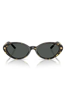 Versace 54mm Oval Sunglasses in Havana at Nordstrom