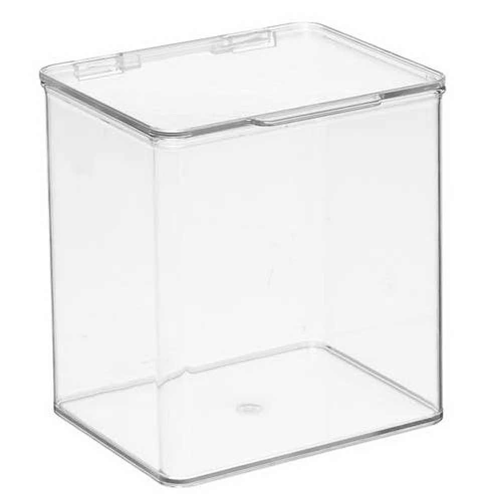 mDesign Plastic Desk Organizer Bin Box with Hinged Lid for Home Office in Clear at Nordstrom