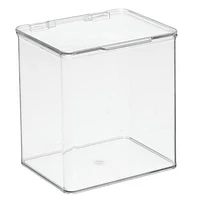 mDesign Plastic Desk Organizer Bin Box with Hinged Lid for Home Office in Clear at Nordstrom