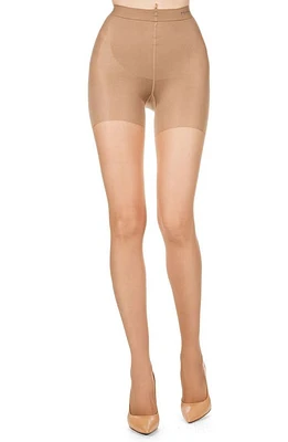 MeMoi BodySmootHers Girdle Top Shaper Pantyhose Honey at Nordstrom,