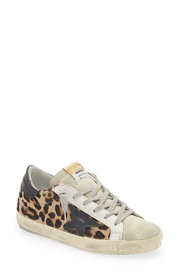 Golden Goose Super-Star Low Top Sneaker in Beige Brown Leo/Ice/Black at Nordstrom, Size 11Us