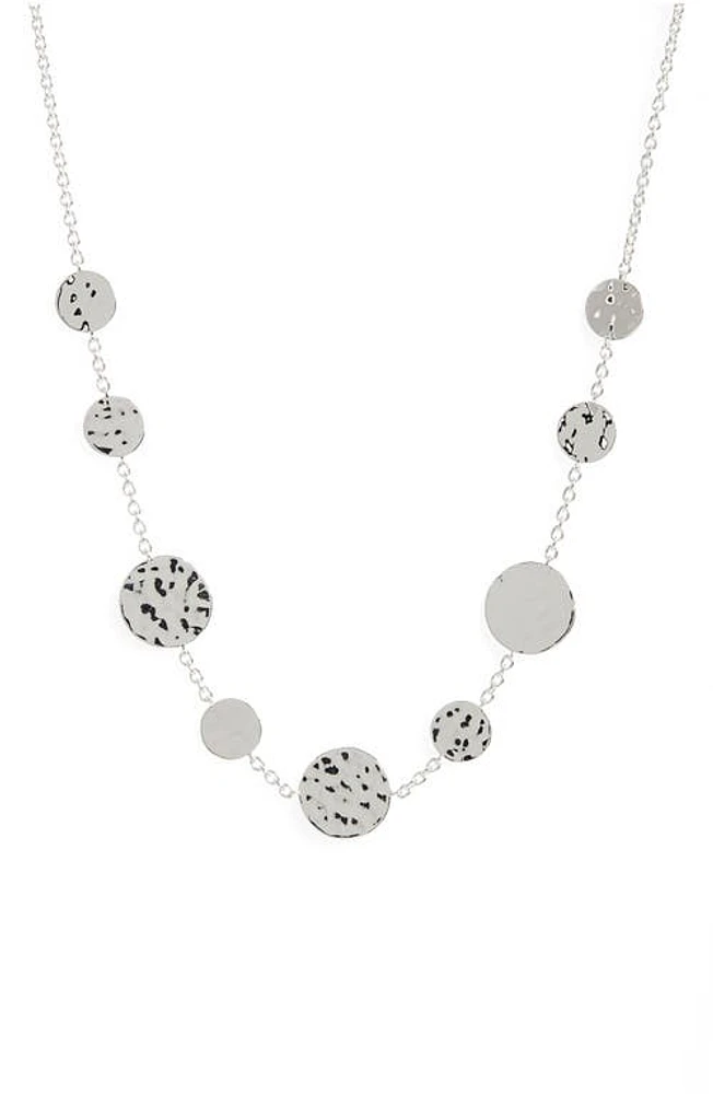 Ippolita Classico Crinkle Crinkle Station Necklace in Silver at Nordstrom, Size 18