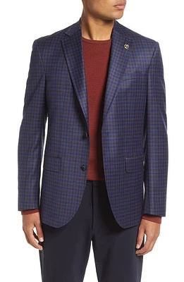 Ted Baker London Karl Slim Fit Stretch Wool Sport Coat in Blue at Nordstrom, Size 46 Long