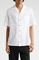 Versace Barocco Jacquard Camp Shirt Optical White at Nordstrom, Us