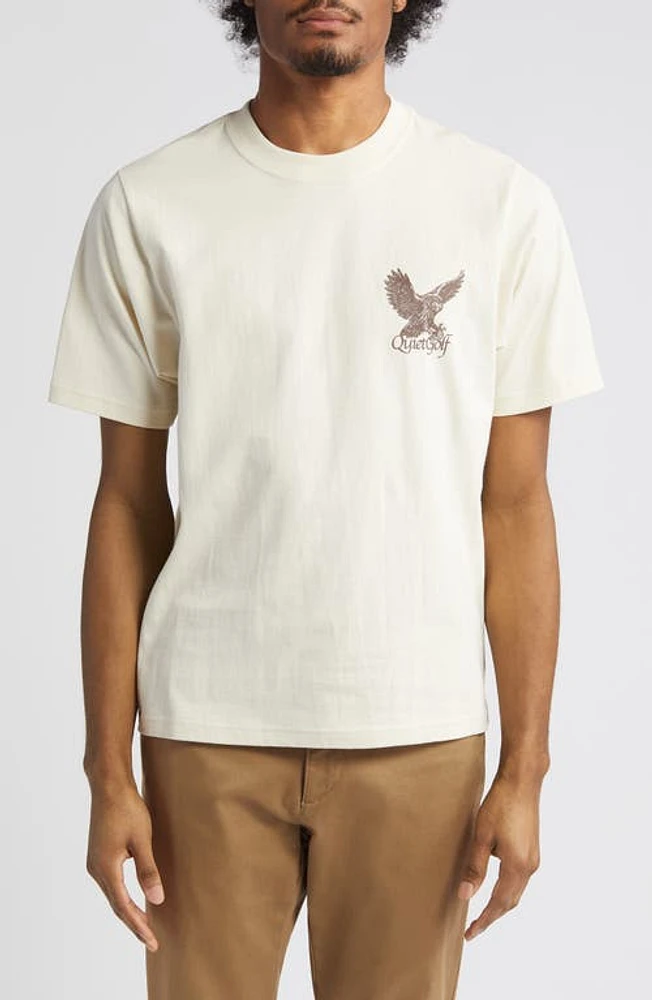 Quiet Golf Hunter Cotton Graphic T-Shirt Beige at Nordstrom,