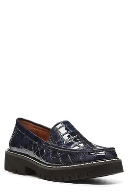 Donald Pliner Hope Platform Loafer Dark Blue2 at Nordstrom,