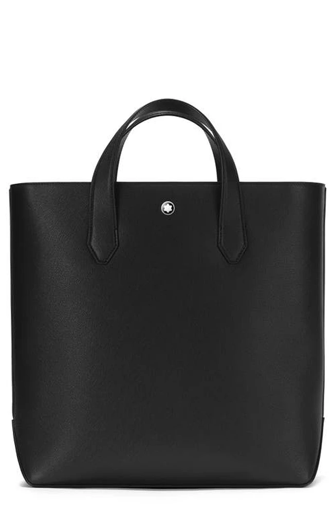 Montblanc Sartorial Vertical Leather Tote in Black at Nordstrom