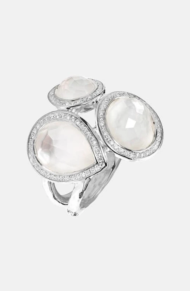 Ippolita 'Stella' Cluster Ring with Diamonds in Silver/Mother Of Pearl at Nordstrom, Size 7