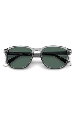 Polaroid 55mm Polarized Rectangular Sunglasses in Grey/Green Polarized at Nordstrom