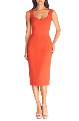 Dress the Population Elle Sweetheart Neck Sheath Midi at Nordstrom,