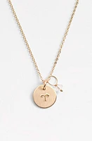 Nashelle 14k-Gold Fill & Semiprecious Birthstone Zodiac Mini Disc Necklace in Aries at Nordstrom