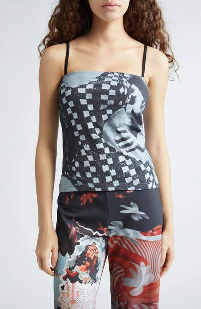 ELLISS Geo Print Camisole Black Multi at Nordstrom,