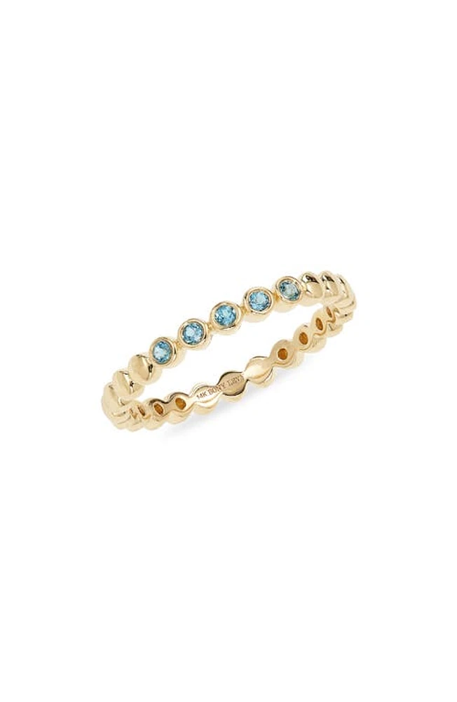 Bony Levy 14K Gold London Blue Topaz Stacking Ring in 14K Yellow Gold at Nordstrom, Size 6.5