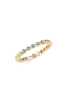 Bony Levy 14K Gold London Blue Topaz Stacking Ring in 14K Yellow Gold at Nordstrom, Size 6.5