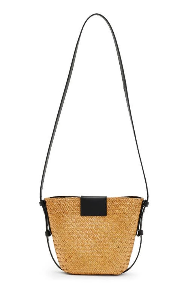 AllSaints Ebro Straw Crossbody in Natural at Nordstrom