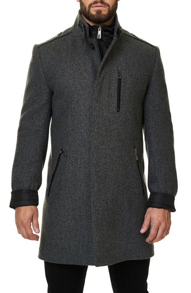 Maceoo Captain Wool Blend Coat Grey at Nordstrom,