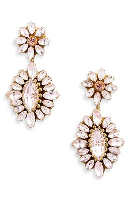 Deepa Gurnani Alianah Crystal Drop Earrings in Baby Pink at Nordstrom