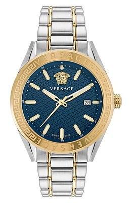 Versace V-Code Bracelet Watch, 42mm in Two Tone at Nordstrom