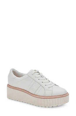 Dolce Vita Tiger Platform Sneaker White Leather at Nordstrom,