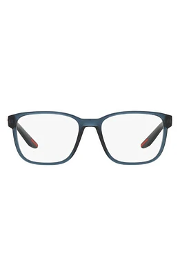 Prada Linea Rossa 55mm Pillow Optical Glasses in Light Blue at Nordstrom