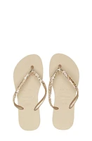 Havaianas Kids' Slim Glitter II Flip Flop in Sand Grey at Nordstrom, Size 9 M