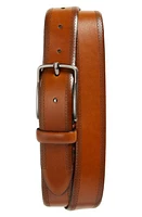 Johnston & Murphy Perforated Leather Belt Tan at Nordstrom,