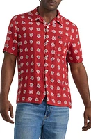 Lee Floral Camp Shirt Garnet Daisy Print at Nordstrom,