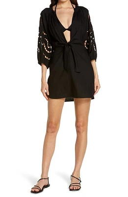 ViX Swimwear Alice Cover-Up Dress Black at Nordstrom,