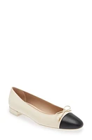 Stuart Weitzman Sleek Cap Toe Bow Flat at Nordstrom