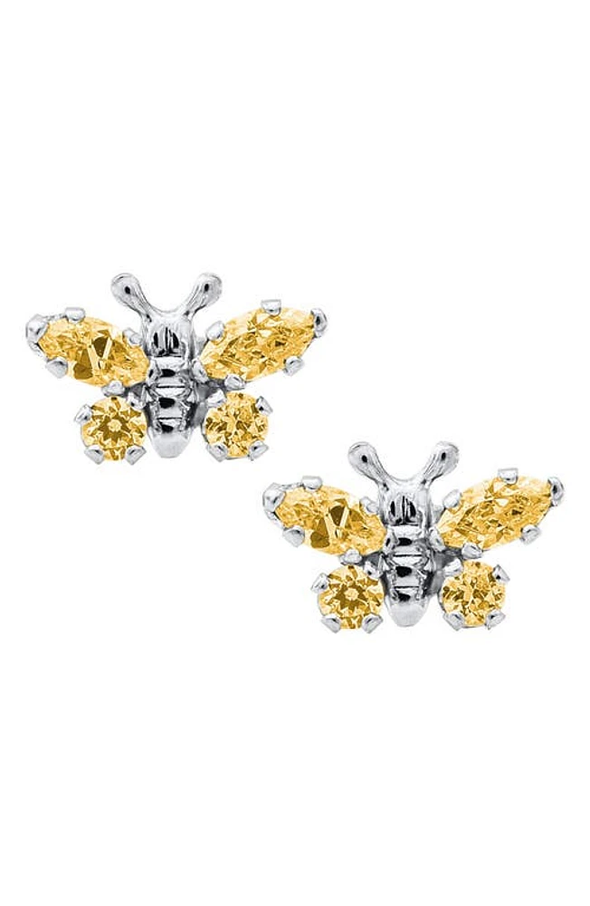 Mignonette Butterfly Birthstone Sterling Silver Earrings in November at Nordstrom