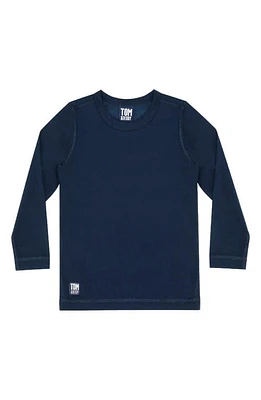 Tom & Teddy Kids' Long Sleeve Rashguard in Deep Blue at Nordstrom, Size 1-2Y