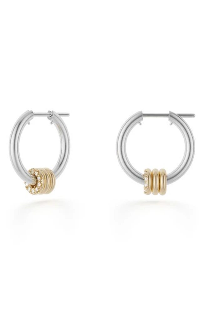 Spinelli Kilcollin Ara Diamond Hoop Earrings in Silver/Yellow Gold at Nordstrom