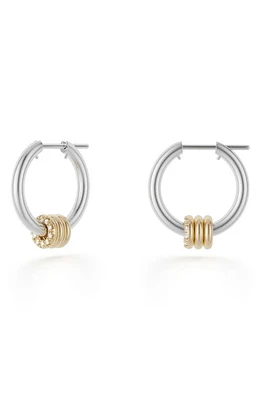 Spinelli Kilcollin Ara Diamond Hoop Earrings in Silver/Yellow Gold at Nordstrom